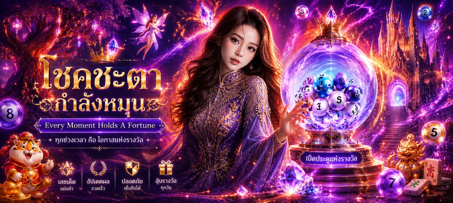 ภาพแฟนตาซีลูกแก้วรางวัลและมาสคอตเกมสำหรับ ใจใจ168